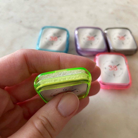 New- Set of 5 Apple Watch 38mm bumper cases - Picture 5 of 9